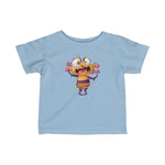 Infant Fine Jersey Printed Tee | cute scary bee monster - BnG Wear