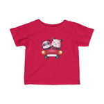 Infant Fine Jersey Printed Tee | Panda and his friend in car - BnG Wear
