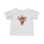 Infant Fine Jersey Printed Tee | cute scary bee monster - BnG Wear