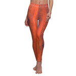 Women's Cut & Sew Casual Leggings | Jeggings | Wooden Abstract - BnG Wear