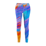 Women's Cut & Sew Casual Leggings | Jeggings | Blue  Abstract - BnG Wear