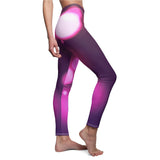 Women's Cut & Sew Casual Leggings | Jeggings | Purple Paradise Abstract - BnG Wear