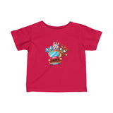 Infant Fine Jersey Printed Tee | Animals in Car - BnG Wear