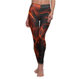 Women's Cut & Sew Casual Leggings | Jeggings | Fire Abstract - BnG Wear