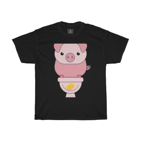 Piggy Bank Women Designous Printed T shirt round neck