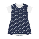 Diamonds Navy Blue Designous T-Shirt Dress - BnG Wear