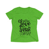 Love Your Body Women's Heather Wicking Tee - BnG Wear