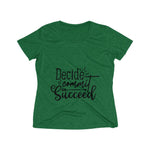 Decide Commit Succeed Women's Heather Wicking Tee - BnG Wear