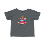 Infant Fine Jersey Printed Tee | cool Animals in Car - BnG Wear