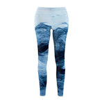 Women's Cut & Sew Casual Leggings | Sea Abstract - BnG Wear