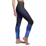 Women's Cut & Sew Casual Leggings | Jeggings | Navy Abstract - BnG Wear