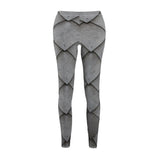 Women's Cut & Sew Casual Leggings | Jeggings | Grey Abstract - BnG Wear