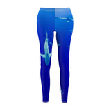 Women's Cut & Sew Casual Leggings | Jeggings | Shark Abstract - BnG Wear
