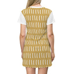 Verticals lines Dessert Sand Storm T-Shirt Dress - BnG Wear