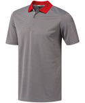Adidas® 2-colour stripe Grey Polo Shirt