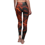 Women's Cut & Sew Casual Leggings | Jeggings | Fire Abstract - BnG Wear