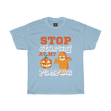 stop starring at my pumpkin halloween ghost classic t shirt