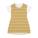 Verticals lines Dessert Sand Storm T-Shirt Dress - BnG Wear