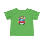 Infant Fine Jersey Printed Tee | cool Animals in Car - BnG Wear