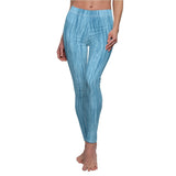 Women's Cut & Sew Casual Leggings | Jeggings | Blue Paint Brush Abstract - BnG Wear