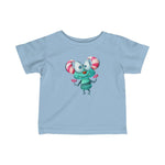 Infant Fine Jersey Printed Tee |  Happy alien Monster - BnG Wear