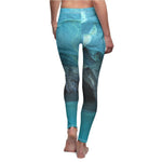 Women's Cut & Sew Casual Leggings | Jeggings | Ice cave Abstract - BnG Wear