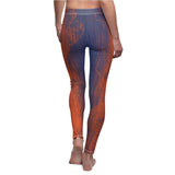 Women's Cut & Sew Casual Leggings | Jeggings | Wooden Abstract - BnG Wear