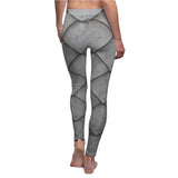 Women's Cut & Sew Casual Leggings | Jeggings | Grey Abstract - BnG Wear
