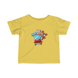 Infant Fine Jersey Printed Tee | Animals in Car - BnG Wear