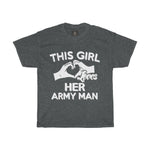 This girl loves her army man Women Designous Printed Tshirt round neck
