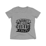 I workout to burn off the crazy Women's Heather Wicking Tee - BnG Wear