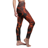 Women's Cut & Sew Casual Leggings | Jeggings | Fire Abstract - BnG Wear