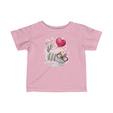 Infant Fine Jersey Printed Tee | Specs Kitty - BnG Wear
