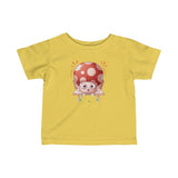 Infant Fine Jersey Printed Tee |  Mushroom sitting on chair - BnG Wear