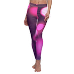 Women's Cut & Sew Casual Leggings | Jeggings | Purple Paradise Abstract - BnG Wear