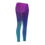 Women's Cut & Sew Casual Leggings | Jeggings | Purple Abstract - BnG Wear
