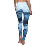 Women's Cut & Sew Casual Leggings | Sea Abstract - BnG Wear