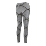 Women's Cut & Sew Casual Leggings | Jeggings | Grey Abstract - BnG Wear