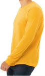 Cotton T-Shirt Men's Yellow  full-Sleeve roundneck