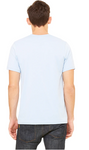 Light-blue plain t-shirt back
