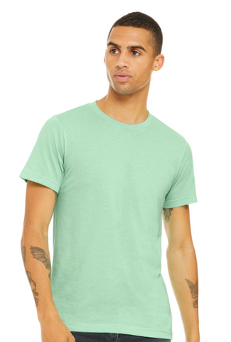 BNGwear Men's Short-Sleeve Crewneck Light Green Cotton T-Shirt