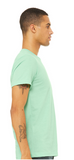 Light green Plain T-shirt roundneck side