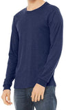 BNGwear Men's full-Sleeve roundneck Navy blue Cotton T-Shirt