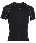 Under Armour HeatGear® short sleeve compression shirt-Black/Steel