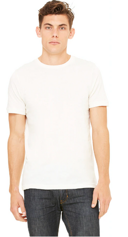 White cotton t-shirt half sleeve front